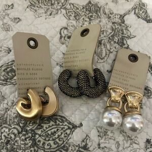 NWT Anthropologie earring lot.